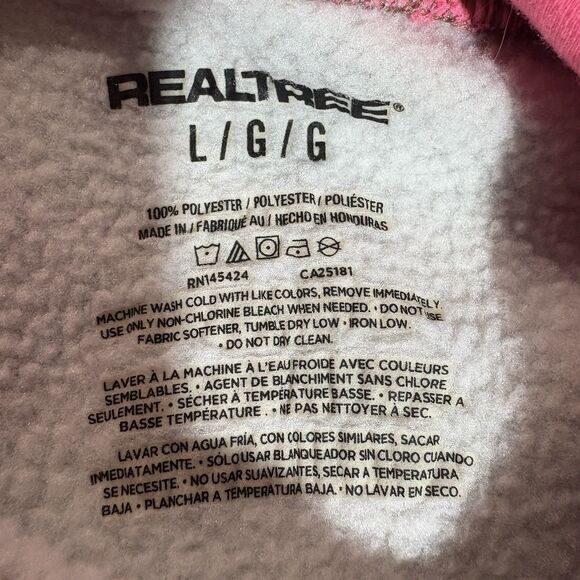 Realtree Camo Hoodie Youth L Pink Trim Hunt Girl Outdoors Fall Pullover Y2K - Picture 3 of 6